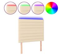 Eleganz Tête de lit en tissu crème 100 x 5 x 118/128 cm pour chambre à coucher, design moderne, housse en tissu doux, montage facile, parfaite pour une chambre confortable