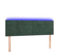 Eleganz Tête de lit en velours vert foncé 144 x 5 x 78/88 cm - Accessoire de lit moderne pour chambre à coucher, durable et élégant - Améliore le confort de vie