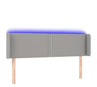 Eleganz Tête de lit gris clair pour lit - Design moderne en tissu 147 x 16 x 78/88 cm - Ambiance de sommeil améliorée avec éclairage indirect - Parfait pour les chambres et les espaces de vie