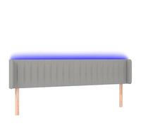 Eleganz Tête de lit pour lit - Design moderne en tissu gris clair - 163 x 16 x 78/88 cm - Soutien confortable pour le dos et la tête - Parfait pour la chambre à coucher et le salon