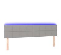 Eleganz Tête de lit pour lit - Gris clair - 160 x 5 x 78/88 cm - Housse en tissu - Tête de lit moderne et durable pour chambre à coucher, idéale pour les petits espaces et décoration élégante