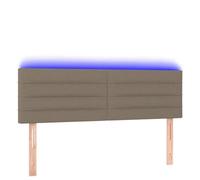 Eleganz Tête de lit taupe 144 x 5 x 78/88 cm pour lit - Housse en tissu, moderne et durable - Complément parfait pour la chambre à coucher