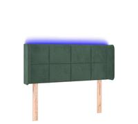Eleganz Tête de lit vert foncé 93 x 16 x 78/88 cm en velours, tête de lit moderne pour chambre à coucher, durable et élégante, améliore le confort et l'atmosphère
