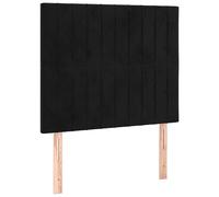 Eleganz Têtes de lit 2 pièces. Noir 100 x 5 x 78/88 cm Velours - Revêtement de lit de qualité supérieure pour chambre à coucher, doux et durable - Design moderne pour un sommeil réparateur