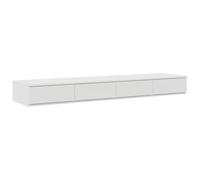 Eleganz Tiroir de lit blanc 140 x 36,5 x 16,5 cm en MDF | Solution de rangement sous le lit | Peu encombrant et stable | Idéal pour les petites pièces et les chambres d'amis