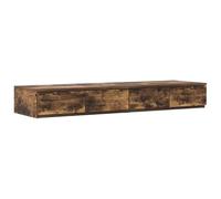 Eleganz Tiroir de lit en chêne fumé 120 x 36,5 x 16,5 cm - Solution de rangement sous le lit - Matériau du bois - Peu encombrant et durable - Idéal pour les petits appartements