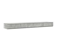 Eleganz Tiroir de lit gris béton 180 x 36,5 x 16,5 cm en matériau dérivé du bois - Solution de rangement pratique pour sous le lit, peu encombrant et stable