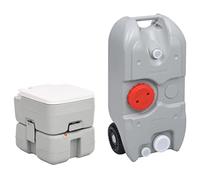 Eleganz Toilettes de camping portables avec réservoir d'eau - Matériau PEHD - Léger et durable - Idéal pour le camping, la randonnée et les aventures en plein air