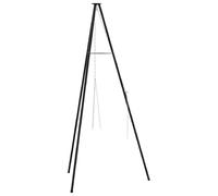 Eleganz Trépied de feu de camp noir en acier 92 x 92 x 191,5 cm - Trépied de foyer stable et durable pour jardin, camping et aventures en plein air