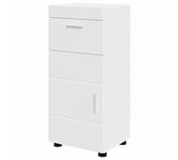 Eleganz Tulum Armoire de salle de bain, blanche, 37 x 31,5 x 82 cm, en bois dérivé, solution de rangement, design moderne, ensemble de meubles de salle de bain