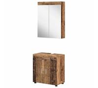Eleganz Tulum Ensemble de meubles de salle de bain avec étagère en bois recy nsemble de meubles de salle de bain élégants et peu encombrants pour petites salles de bains - Durable et facile