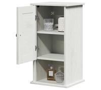 Eleganz VIGO Armoire de salle de bain en pin massif - Blanc et blanc vieilli - 37 x 34 x 71,5 cm - Ensemble de meubles élégant pour salle de bain et WC - Durable et respectueux de l'environnement