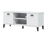 Eleganz Viken Banc à chaussures en bois et plastique, peu encombrant et stable, pour couloir, entrée et appartement, blanc 106 x 35 x 45 cm