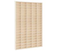 Eleganz Vitrine de collection en contreplaqué avec 90 compartiments - Étagère murale pour objets de collection - 50,5 x 4,5 x 79 cm - Étagère en bois élégante pour salon ou bureau