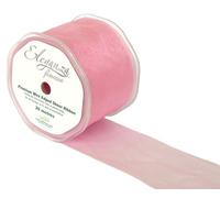 Eleganza 70 mm x 20 m Ruban Transparent tissé à Bords métalliques Rose Tendance 12 x 12 x 7 cm
