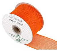 Eleganza N ° 04 Deco en Maille Filet, Orange, 63 mm x 10 m