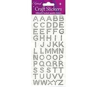 Eleganza Oaktree Crafts Stickers Alphabet Transparent/argenté Numéro 43