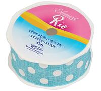 Eleganza Rio Polka Dot 38mm x 10m, 100% Coton, Bleu Clair, 12 x 12 x 4 cm