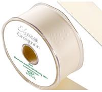 Eleganza Ruban Gros Grain de Haute qualité, Satiné, Ivoire, 11 x 11 x 4 cm