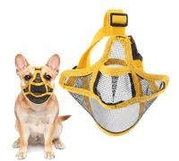 Elegaperma 64 x 14,5 cm - Protection anti-poison pour chien - Muselière | Muselière réglable pour chiens - Jaune - Respirant - Pour petits chiens - Protection confortable contre les morsures et les