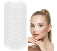 Elegaperma Lot de 100 protections pour les yeux - Pour le lavage des cheveux, la douche, le visage, les yeux - Visière transparente avec tampon adhésif pour shampooing et douche - Protège le visage et