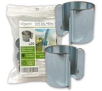 Elegardn® Lot de 20 Clips pour Serre 25mm x 30mm Clips pour Serre Tunnel de Jardin bâche Clips en métal avec revêtement Zinc