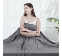 Elegear Couette Ete, Q-Max 0,5 Arc-Chill 3.0 Couette Rafraîchissante Edredon en Fibre Fraîche pour Sueurs Nocturnes Adulte Voyage, Douce Confortable Légère, Lit Simple, 150 x 200cm Gris