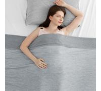 Elegear Couverture Rafraichissante d'été 2 en 1, Arc-Chill 3.0 Japonais Couverture Refroidissante Doux et Respirant Plaid Ete Légère en Coton pour Canape Lit Voyage Adulte Enfant, Gris, 150x200cm