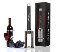 Elegear Tire Bouchon Pompe à Air, Tire Bouchon Air Comprimé 7s Cork Pops Out Tire-bouchons Aiguille avec Couvercle Protecteur Portable Ouvre Bouteille Vin pour Sommelier Amateurs de Vin Noel, Noir