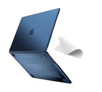 eleger Coque Anti-Fissuration Compatible avec M4/M3/M2 MacBook Air 13 Pouces A3240 A3113 A2681, Version 2025 2024 2022, Bord en TPU Noir et Etui en PC Rigide, Minuit Mat