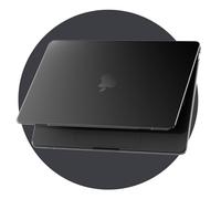 eleger Coque Matte Crystal Compatible avec MacBook Pro 14 Pouces M5 M4 M3 M2 M1 Pro/Max [Couleur Assortie au Mac], Versions 2026 2025 2024 2023 2021, Protection Ultra Fine, Noir sidéral Transparent