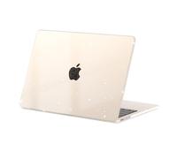 eleger Coque pailletée Compatible avec MacBook Air 13 Pouces M5 M4 M3 M2 [Couleur Assortie au Mac], Versions 2026 2025 2024 2022, Protection Rigide en Plastique pour Mac Air 13,6", lumière stellaire