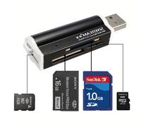 Elegiant Multi-couleurs USB2.0 Lecteur de Carte Carte Reader Mémoire Micro SD MMC SDHC TF noir