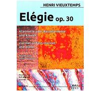 Elégie op.30 pour clarinette (clarinette basse) et piano - Compositeur Henri Vieuxtemps - 9790500336761