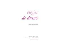 Élégies de Duino Edition bilingue allemand/français - Rainer Maria Rilke - Escampette - broché - Poésie