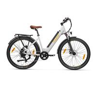 Eleglide Vélos électriques T1 Step-Thru, Vélo électrique de 27,5 Pouces,Batterie 36V 12,5Ah, écran LCD,7 Vitesses, E-Bike Urbain pour Adulte Homme Femme, VTC (Blanc)