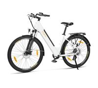 Eleglide T1 Step-Thru Vélo électrique de Trekking 27,5" avec Batterie au Lithium 36 V 13 Ah jusqu'à 100 km de Long, Moteur 250 W, vélo électrique Conforme à l'UE, écran LCD (Blanc)
