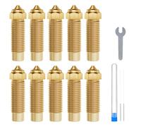 ELEGOO 10 Pièces Buses d'imprimante Laiton Buse 0.4 mm, 0.6 mm, 0.8 mm, 1.0 mm, avec outils de bricolage compatibles pour Neptune 4 Plus et Neptune 4 Max