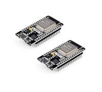 ELEGOO 2PCS ESP-32 Carte de développement avec Port USB Micro 2,4 GHz WiFi + Bluetooth Dual Core Microcontrôleur pour Arduino, MicroPython, NodeMCU, AP/STA/AP+STA, Puce CP2102