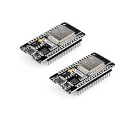 ELEGOO 2PCS ESP32 Carte de développement avec port USB Micro 2,4 GHz WiFi + Bluetooth Dual Core Microcontrôleur pour Arduino, MicroPython, NodeMCU, AP/STA/AP+STA, Puce CP2102