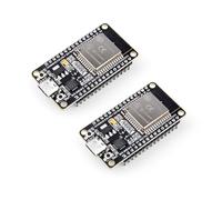 ELEGOO 2PCS ESP32 Carte de développement Type-C, 2,4 GHz WiFi + Bluetooth Dual Core Microcontrôleur pour Arduino, Support MicroPython, NodeMCU, AP/STA/AP+STA, Puce CP2102