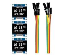 ELEGOO 3 Pièces Module d'écran OLED de 0,96 Pouces avec Fil, Blanc