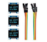 ELEGOO 3 Pièces Module d'écran OLED de 0,96 pouces avec fil, pilote 128x64 I2C Mini écran auto-lumineux compact pour Arduino, Raspberry Pi, PICO.51 MCU, STM32, ESP32