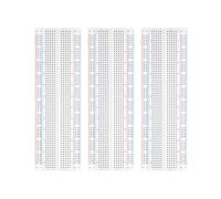 ELEGOO 3pcs Breadboard Carte d'expérimentation 830 Points sans Soudure, Kit Planche à Pain, Platine d'essai Circuit Imprimé PCB pour Arduino UNO R3 Mega