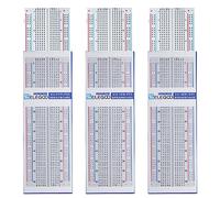ELEGOO 3pcs Breadboard Carte d'Expérimentation 830 Points Tie-Point sans Soudure - Platine d'Essai Carte Circuit Imprimé PCB pour Arduino UNO R3 Mega