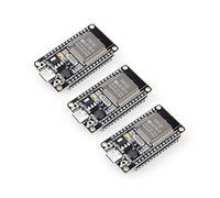 ELEGOO 3PCS Carte de Développement ESP32 Type-C, 2,4 GHz WiFi + Bluetooth Dual Core Carte de Contrôle pour Arduino, Support MicroPython, NodeMCU, AP/STA/AP+STA, Puce CP2102