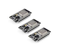 ELEGOO 3PCS ESP32 Carte de développement avec port USB Micro 2,4 GHz WiFi + Bluetooth Dual Core Microcontrôleur pour Arduino, MicroPython, NodeMCU, AP/STA/AP+STA, Puce CP2102