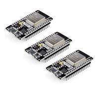 ELEGOO 3PCS ESP32 Carte de développement avec port USB Micro 2,4 GHz WiFi + Bluetooth Dual Core Microcontrôleur pour Arduino, MicroPython, NodeMCU, AP/STA/AP+STA, Puce CP2102
