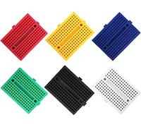 ELEGOO 6 Pièces SYB-170 Points Mini Platine Électronique d'essai Kit Breadboard Multicolore pour Le Projet(Rouge Bleu Jaune Vert Blanc Noir)
