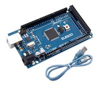 ELEGOO Carte Mega R3 ATmega modèle de 2560 et de 16U2 Board Bleu avec Câble USB Compatible avec Les projets Arduino IDE Conforme RoHS(Bleu)